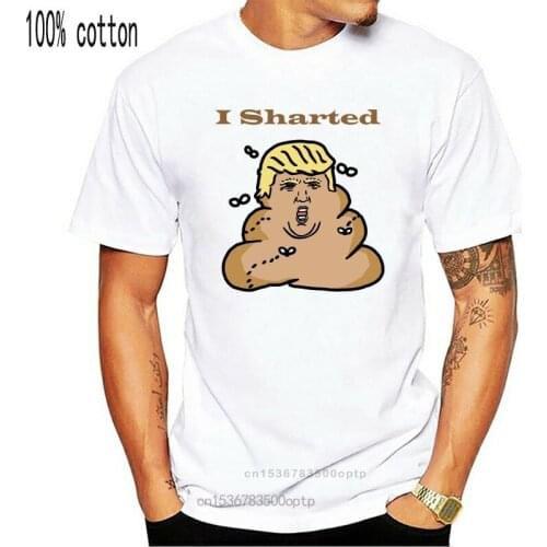 I Sharted President T Poop Shirt Printed T-shirt crew neck short sleeve casual T-shirt