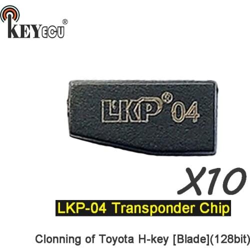KEYECU 10x LKP-04 LKP04 Ceramic Chip Transponder Remote key Chip Car key Copy H chip for Toyota H-key 128bit