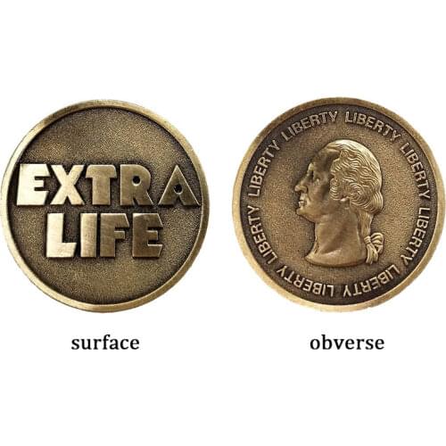 Movie Ready Player One Extra Life Coin Quarter Cosplay Prop Commenorative Coin Halloween Gift