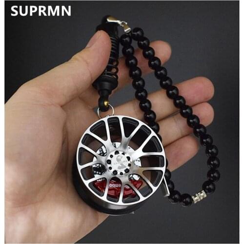 Creative car pendant BBS wheel pendant ornaments high-end car interior decoration personalized car rearview mirror pendant