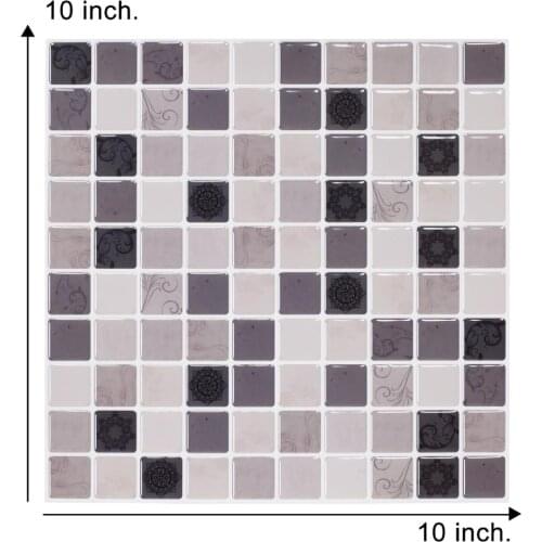 EasyTiles Kitchen Waterproof 3D Mosaic Peel And Stick Tiles Resit To Heat Moisture Vinyl Wallpaper For RV Room Refresh - 1 Sheet