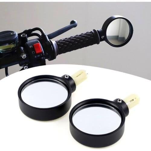 Motorcycle Rearview Mirror Foldable Handle Bar End Rearview Side Mirrors Round Motorbike Accessories