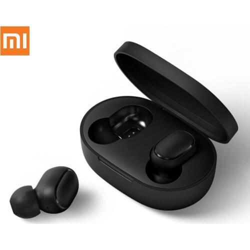 Original Xiaomi Redmi Airdots TWS Wireless Earphone Handsfree Earbuds Voice Control Bluetooth 5.0 Noise Reduction Tap AI Control