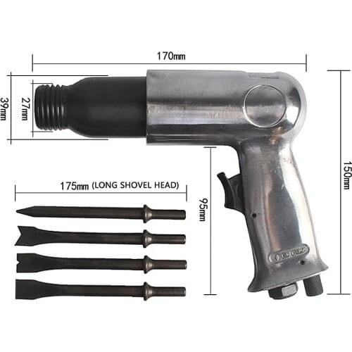 Pneumatic shovel Power Handle Straight Chisel pneumatic pick impact type air shovel chisel Shaving brake pads rust removal gun
