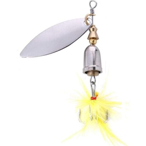 HENGJIA 20pcs Rooster Tail Spinner Bait Trout Lure Metal Blade Spoon Bait Trolling and Casting Lures Wobbler Fishing Tackles