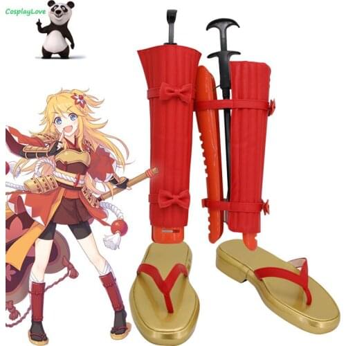 Princess Connect! Re:Dive Ninon Joubert Red Cosplay Shoes Long Boots Leather CosplayLove For Halloween