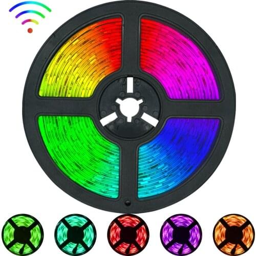 LED Strips Lights WiFi luces RGB 5050 SMD 2835 Waterproof Flexible Ribbon Diode DC 12V Home Decoration 5M 10M 15M 20M LED Light