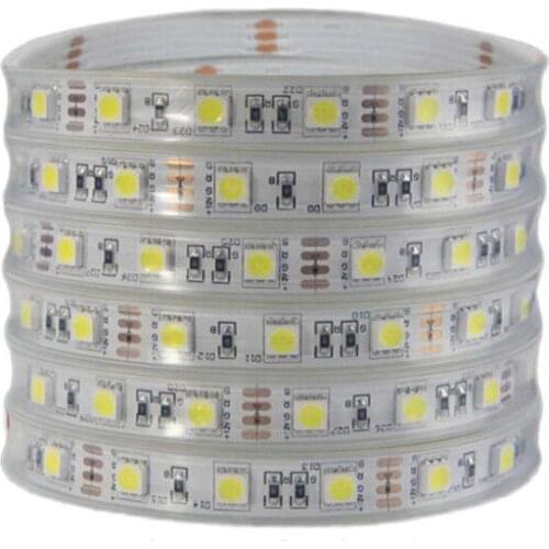 Waterproof LED Strip 5050 DC12V 24v 120LEDs/m Flexible LED Light RGB RGBW 5050 LED Strip 600LEDs decoracion for room 5m/lot