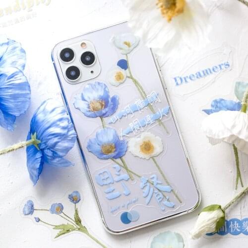30pcs Flower Stickers Decorative Phone case Diary Album Scrapbooking material Waterproof sticker