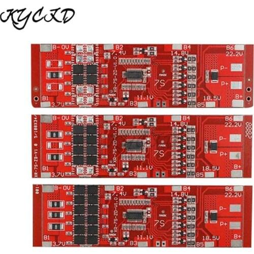 BMS 7S 24V 10A 15A 20A 30A 18650 Lithium Battery Protection Board with Battery Balancer Li-ion Pack BMS for Power Bank Charge
