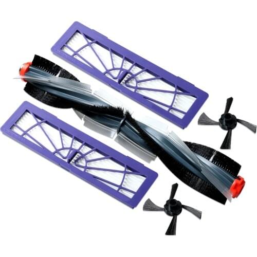 1Combo Brush +2Pcs side brush+1Pcs Dust Hepa Filter for Neato Botvac 70e 75 80 85 Vacuum Robotic Cleaners Parts Accessories