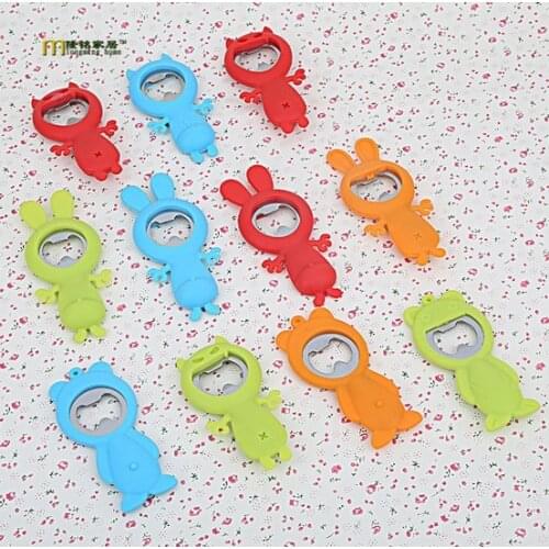 1PC LONGMING HOME New Stylish Creative Small Devil Stainless Steel Beer Bottle Opener Silicone Corkscrew LB 335