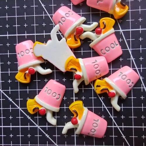 1pcs/lot resin flat back Simulation cool drink bottle 21mm Cabochons Hair Bow Center Card Frame Making Craft DIY