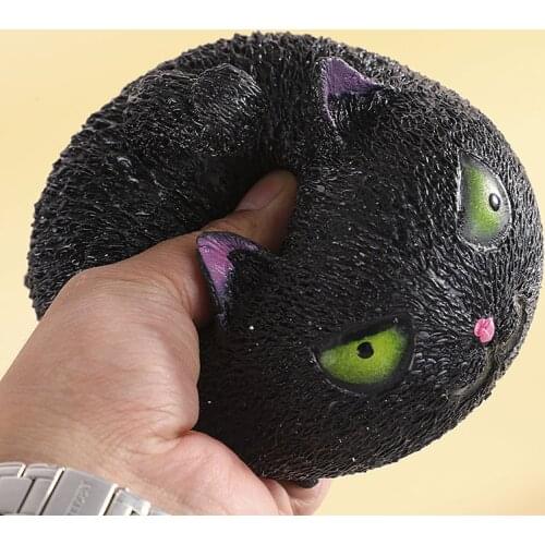 1pcs Mini Squeeze Cat Large Bouncy Decompression Toy Quick Rebound Sensory Finger Stress Toy For Desktop Adults In Stock