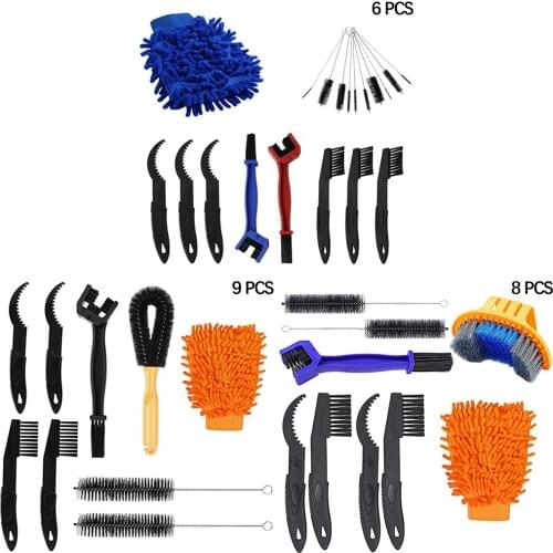 19/9 PCS Bike Chain Cleaner Clean Machine Brushes Cycling Cleaning Kit Bicycle Brush Maintenance Tool for Mountain, Road Bike