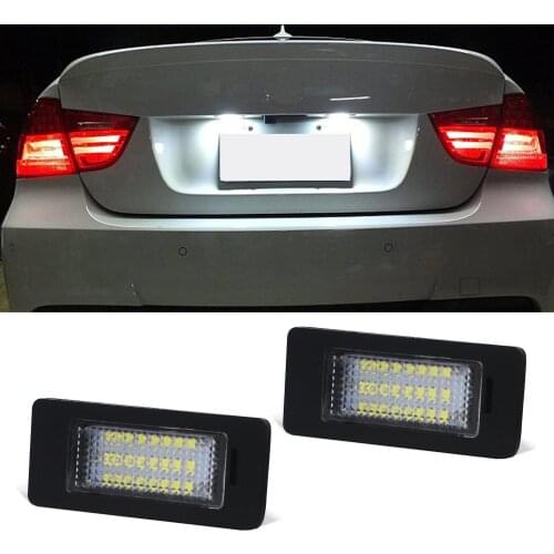 2Pcs Car License Light Replacement BMW E60 White Auto Number Plate Courtesy Light
