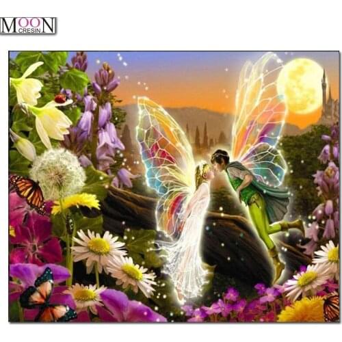5D DIY Diamond Painting Butterfly Angel Full Square/ Round Drill Embroidery Cross Stitch Rhinestone Home Decor Gift With Beads