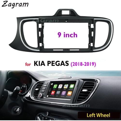 9 Inch 2 Din Car Video Fascia for KIA PEGAS 2018-2019 Panel CD DVD Player Audio Frame Dashboard Mount Kit