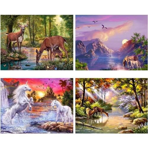 Diamond Embroidery Sale Scenery Rhinestones Pictures Diamond Painting Full Square Mountain Diamond Cross Stitch