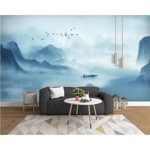 Beibehang Custom large photo mural wallpaper abstract Artistic ink landscape background wall bedroom decoration mural wallpaper