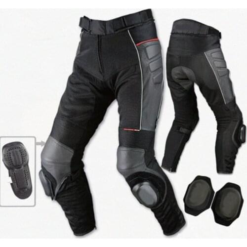 PK709 motorcycle racing off-road anti-fall pants leather trousers summer riding motocross cycling pants with protectors and mesh