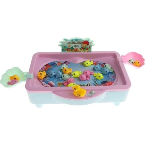 32pcs Baby Magnetic Fishing Toy Fun Electric Musical Fish Pool Developmental