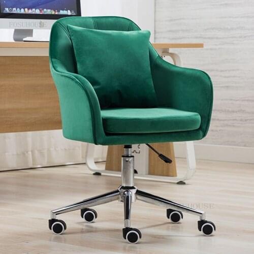 Home Furniture Lift Computer Chairs Modern Minimalist Front Desk Office Swivel Chair Bedroom Small Apartment Lazy Back Armchair