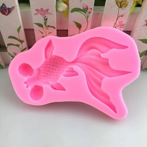 Chocolate Confectionery Pudding Mold Silicone Mold 3D Koi Fish Carp Soap Mold DIY Cake Decorating Tool Baking Tools for Cakes