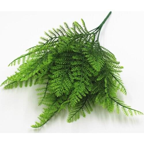 Hot Sale 1Pc Artificial Flower Leaves Plants Pretty Fake Lifelike Plastic Persian Grass Lysimachia Fern Floral Decoration Leaves