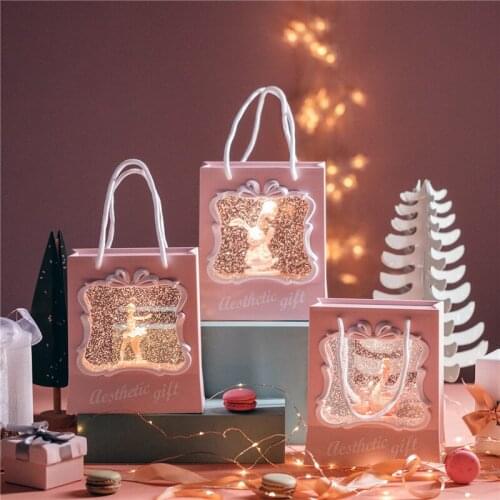 Ins creative confession rabbit handbag wind lamp music box music box birthday Valentines day gift girl to give girlfriends gift