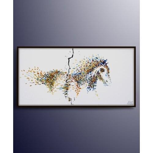 Large Oil in canmvas handmade Horse Painting Canvas Horse Picture Wall Art Paintings Home Decor For Living Room Unframed