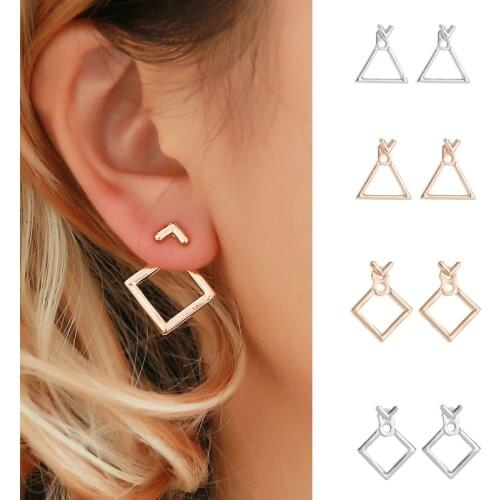 Classic Geometric Earrings For Women Teens Girls Temperament Elegant Style Diamond Triangle Statement Earrings Fashion Jewelry