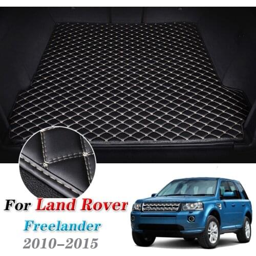 Leather Car Trunk Mat For Land Rover Freelander 2010-2015 Cargo Liner Accessories Interior Boot