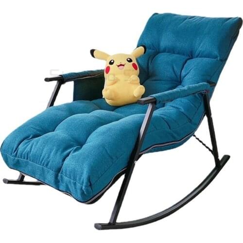 Nordic rocking chair balcony household leisure lounge chair lazy sofa rocking chair adult light luxury bedroom armchair