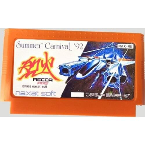 Summer Carnival'92 Recca 60 Pin Game Card For 8 Bit Subor Game Player