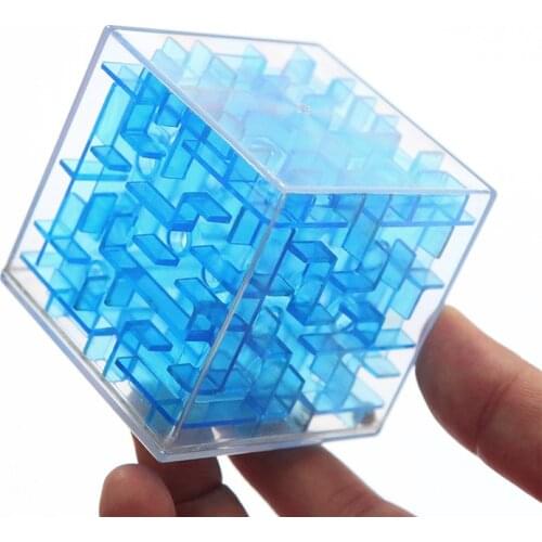 3D Mini Speed Cube Maze Magic Cube Puzzle Game Cubos Magicos Learning Toys Labyrinth Rolling Ball Toys For Chilren Adult AQ1563