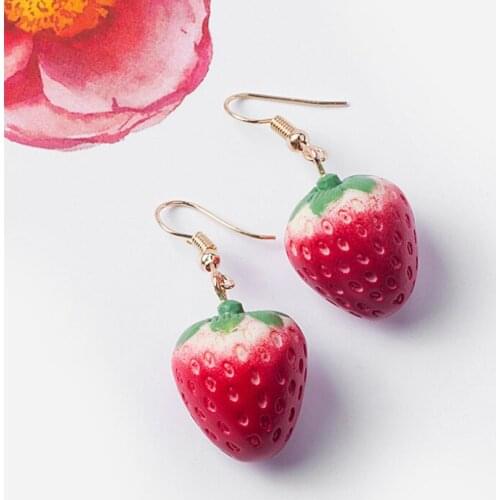 Fashion Women Cute Fruit Strawberry Earrings Party Jewelry Gifts