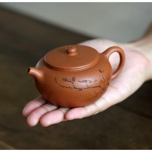 Monohydrate hall yixing recommended the teapot tea set domestic ore pure manual down slope mud expression pot of 175 ml