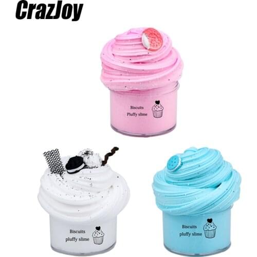 Diy Soft False Cookies Idea Cake Slime Fluffy Glue Charms For Slimes Additives Clay Supplies Plasticine Chocolate Modelling Toys