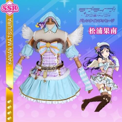 [Customize]2018 Anime Love Live Sunshine AqoursKanan Matsuura Christmas Choir Uniform Cosplay Costume Halloween Free Shipping