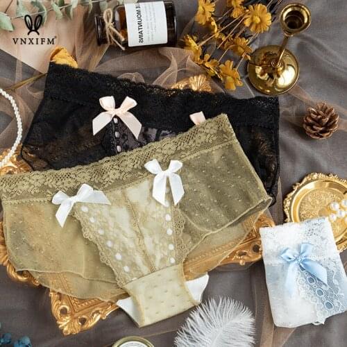 2021New black lace sexy low-waist womens panties mesh transparent boxer shorts girls seamless elastic breathable panties summer