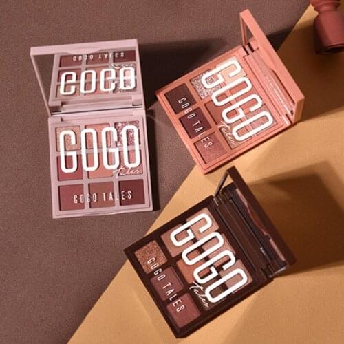 New Glitter Shimmer 9Colors Eyeshadow Palette Matte Luminous Mixmatch Create Stylish Shinny Eyes Makup Waterproof Lasting TSLM2