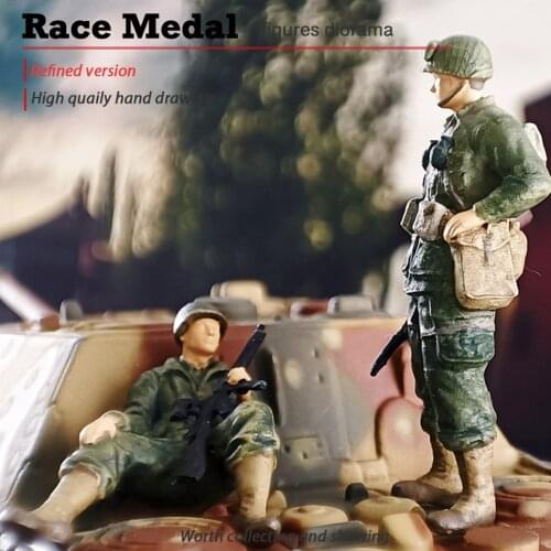 Racemedal 1:72 Soldier Model American Soldier Spring Toy American Soldier Retro Land Soldier Puppet Set
