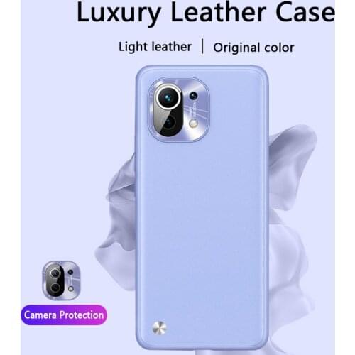 Luxury Genuine Leather Case For Xiaomi Mi 11 Mi11 5G Metal Camera Protection Case For Xiaomi Mi 10 Pro Mi10 Ultra Back Cover