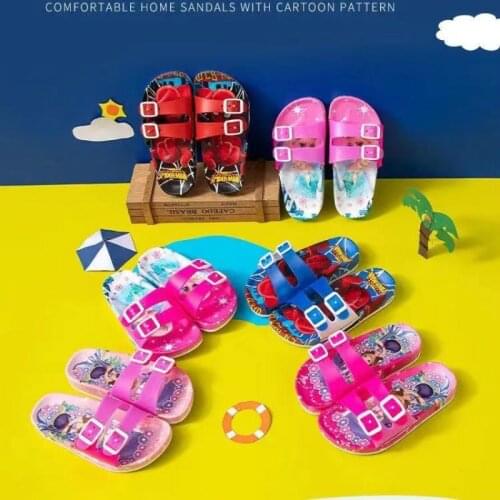 Summer Boy Shoes Children Cartoon Slippers Fashion Spiderman Frozen Anna Mermaid Beach Flip Flop Girl Flat Sandals Shower Slides