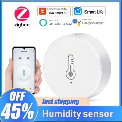 Hot Sale Tuya/SmartLife App ZigBee Smart Temperature And Humidity Sensor Work With Zigbee Hub Via Alexa Google Home Smart Home