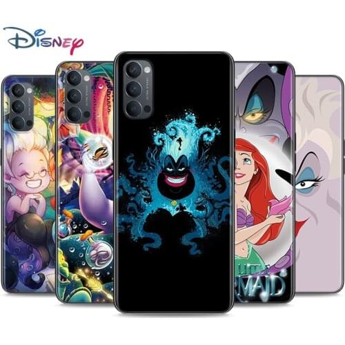 Ursula The Little Mermaid Soft Black Silicone Cover For OPPO Reno 5 Pro+ 3 4 Lite F SE Z Pro 4G 5G Phone Case Shell