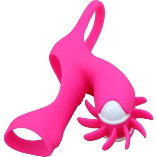Penis Vibrating Ring Sex Toys for Couples Male Penis Silicone Ring Oral Sex Licking Vibrator Rotation Tongue Clitoris Stimulator