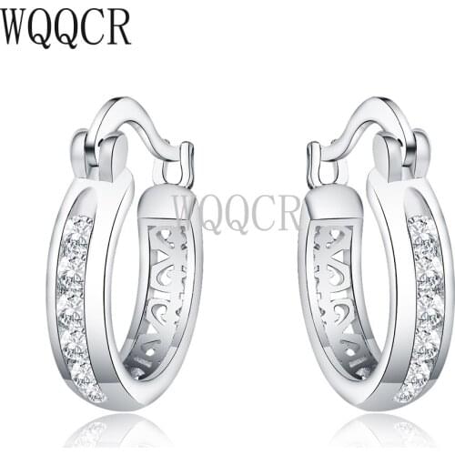 WQQCR New 925 Silver Hollow Flower Eight-Color Selection Earrings Large Hollow Earrings Carved Fine Jewelry Gift Earrings Female