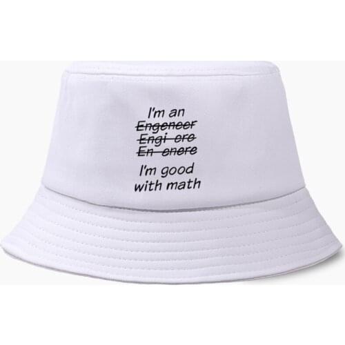 I'm An Engineer I'm Good At Math Funny Style Fisherman Hat Summer Fashion Unisex Hiking Climbing Hunting Outdoor Basin Caps Cap